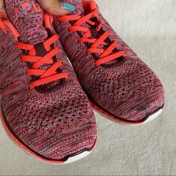 APL Techloom Pro Propelium Pink Orange Lace Up Sneakers Size 8 - Picture 4 of 12